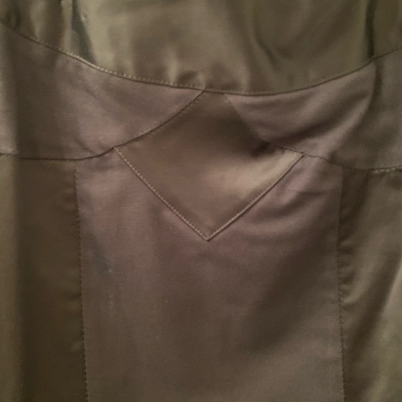 NWOT Mango Suit Size 8 Black Pencil Skirt with Satin Panels Office - Picture 6 of 11